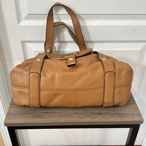 MICHAEL KORS FULTON BROWN PEBBLED LEATHER SHOULDER BAG - Picture 10 of 16